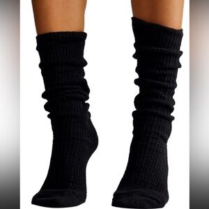 Free people staple slouch black socks